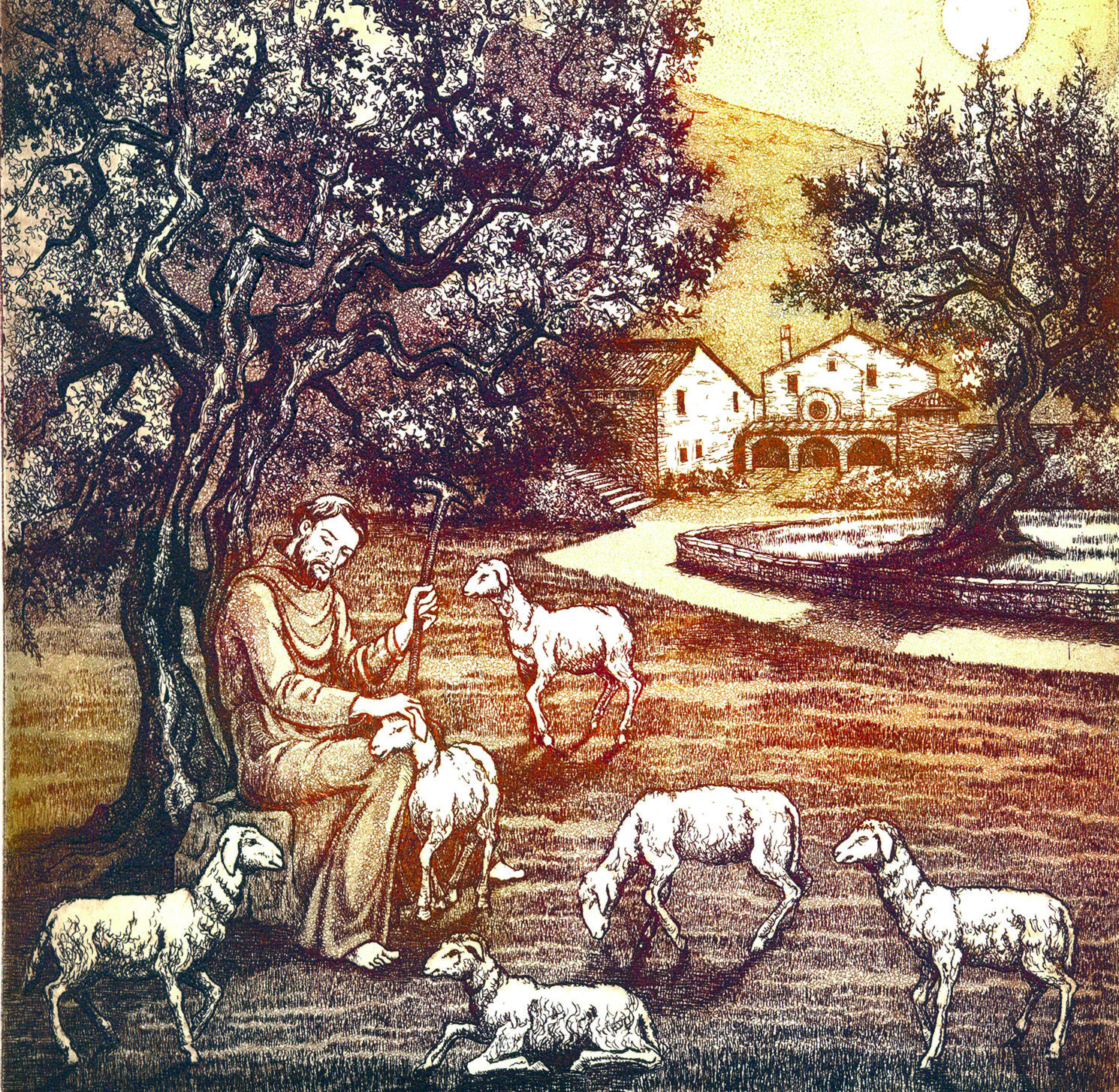 Reliquiario dorato e sacra reliquia conservata del Miracolo Eucaristico di Francesco d'Assisi